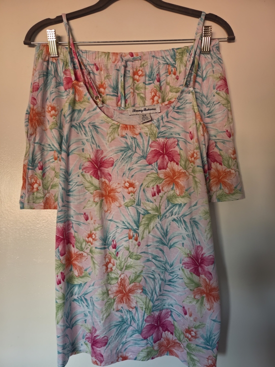 Tommy Bahama Other - Tommy Bahama Floral Tropical Pajama Top in Pink, Orange, Green, Blue